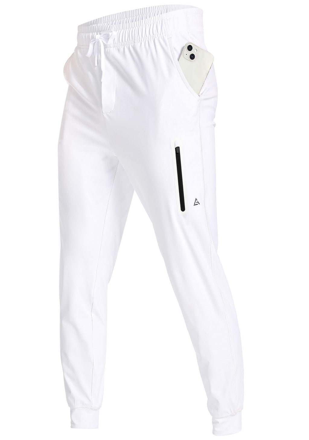 Men's Stretch Athletic Joggers with Zipper Pockets for Training