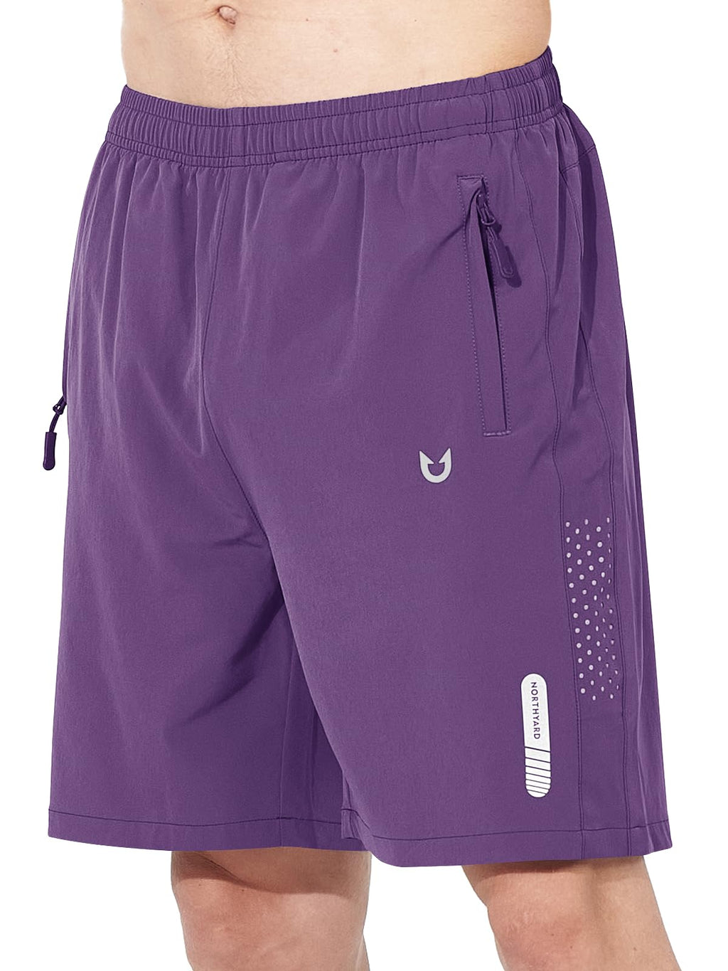 Men's Quick-Dry Running Shorts with Zipper Pockets for Training