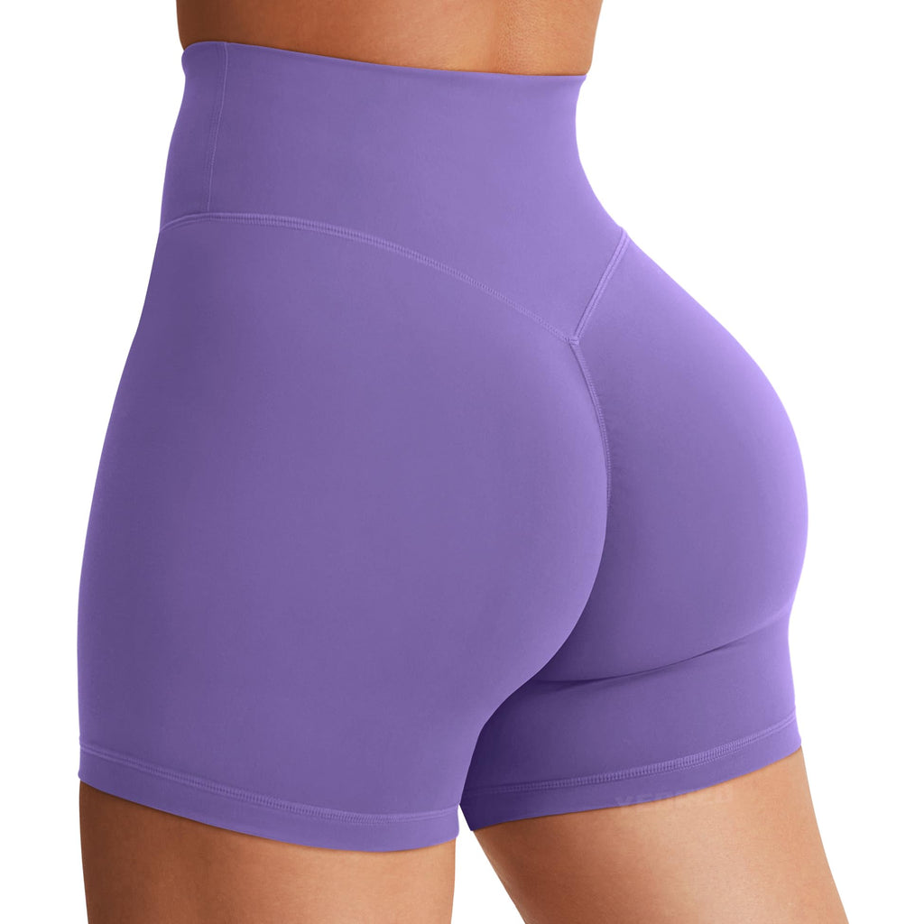 Women's High Waist Biker Shorts 3.6–6" Tummy Control Workout Yoga Gym Running Shorts