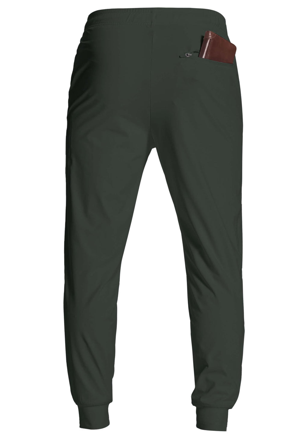 YOVVI Men's Athletic Joggers with Zipper Pockets Stretch Track Pants Workout Running Gym Golf Sweatpants for Men