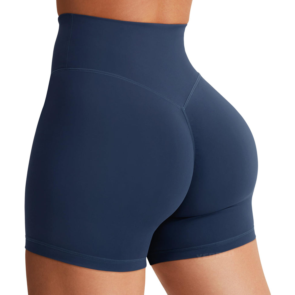 Women's High Waist Biker Shorts 3.6–6" Tummy Control Workout Yoga Gym Running Shorts
