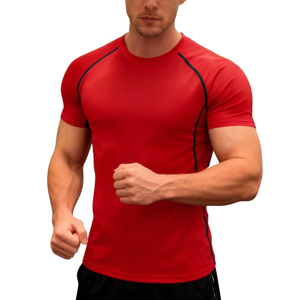 Men's Moisture-Wicking Compression T-Shirt for Training & Performance