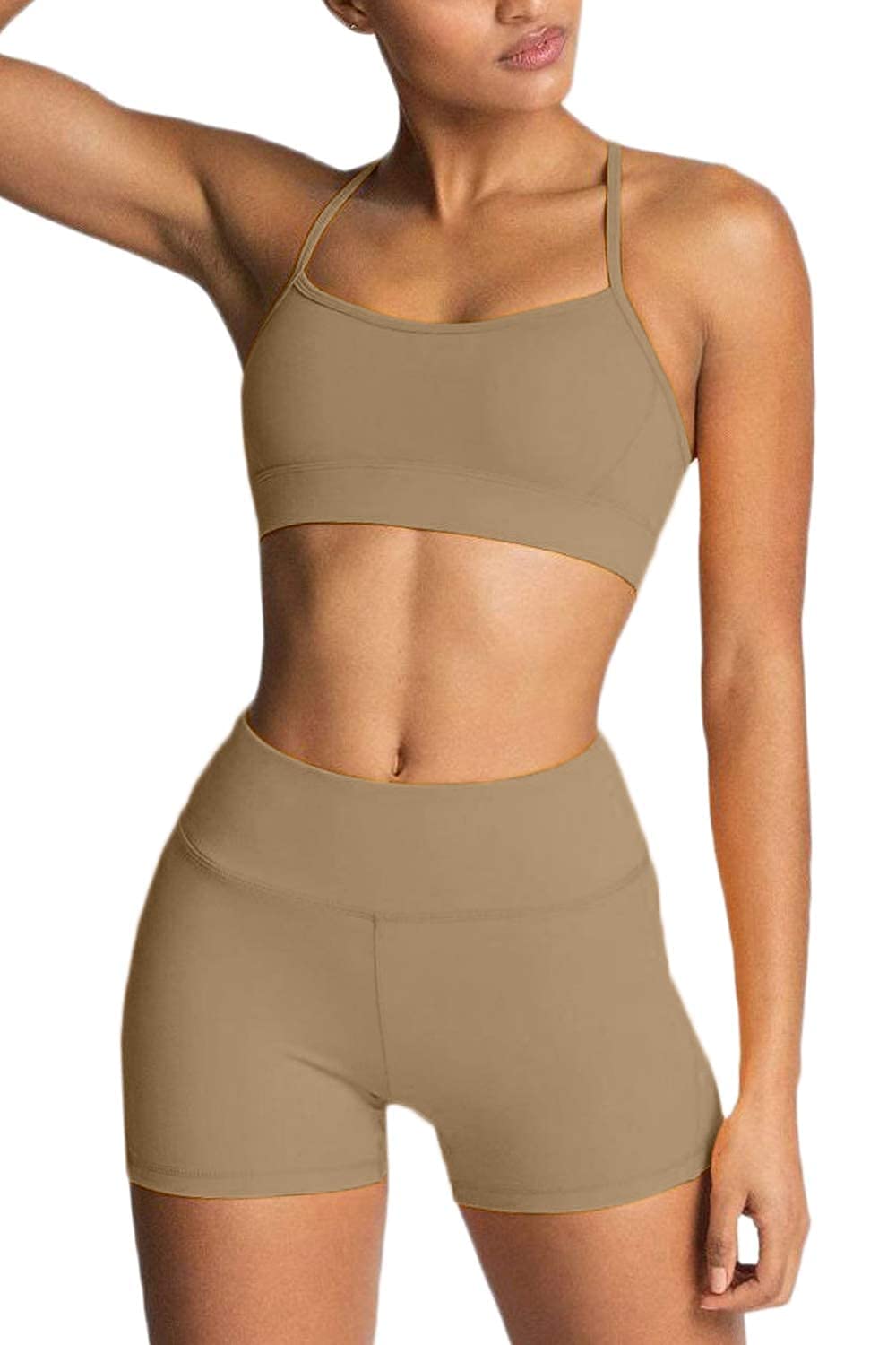 Women's High Waist Biker Shorts 3.6–6" Tummy Control Workout Yoga Gym Running Shorts