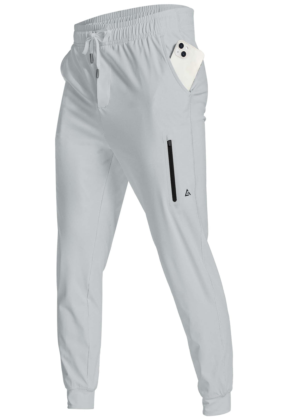 Men's Stretch Athletic Joggers with Zipper Pockets for Training