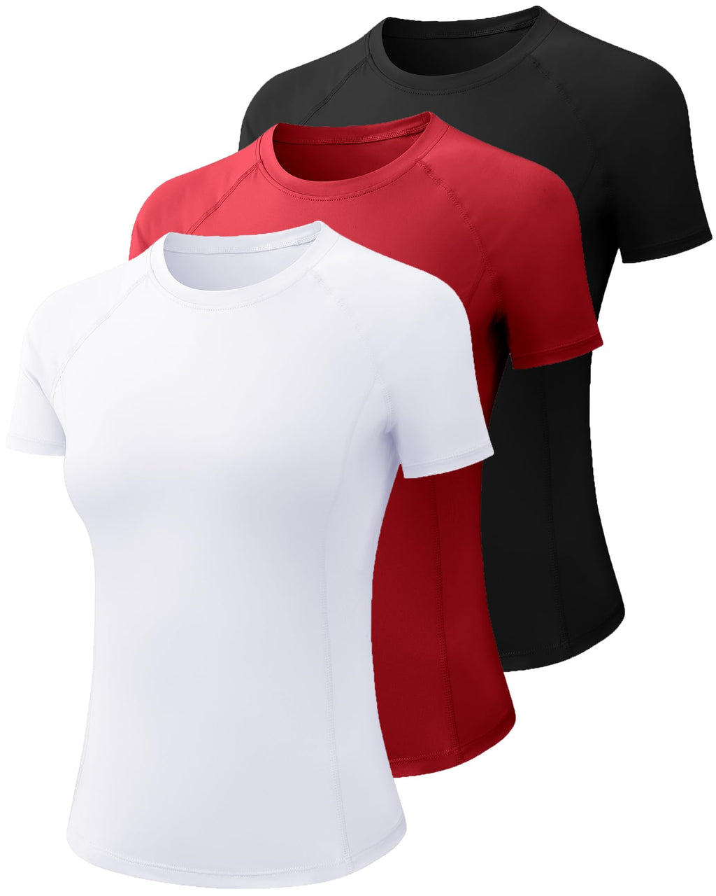 Women's Compression Short Sleeve, Workout Top/Dry Fit Gym Yoga Running Baselayer Shirt