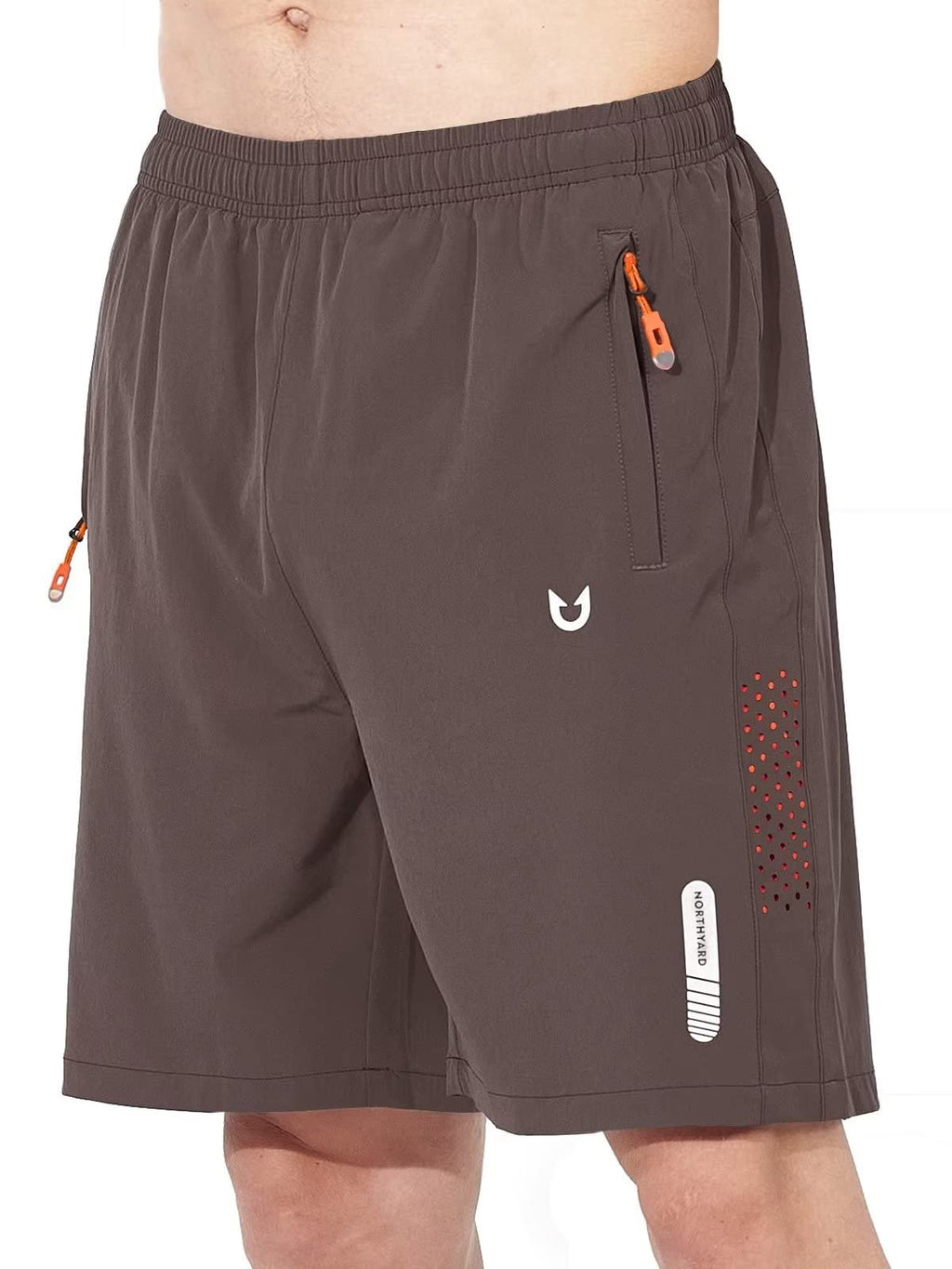 Men's Quick-Dry Running Shorts with Zipper Pockets for Training