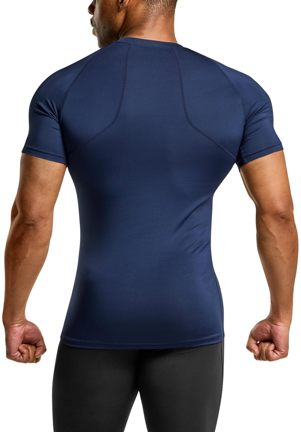ATHLIO Men's Cool Dry Short Sleeve Compression Shirts, Sports Baselayer T-Shirts Tops, Athletic Workout Shirt