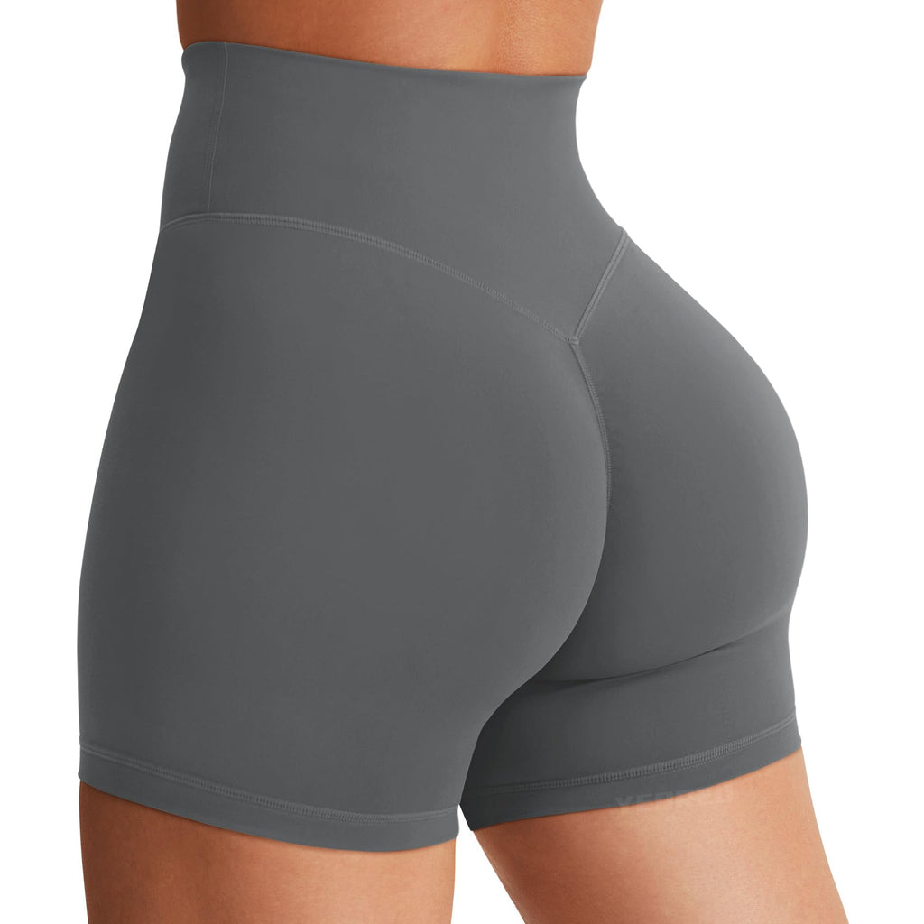 Women's High Waist Biker Shorts 3.6–6" Tummy Control Workout Yoga Gym Running Shorts