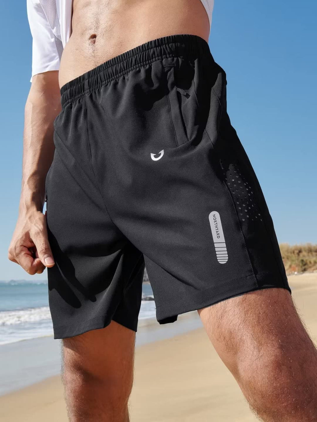 NORTHYARD Men's Athletic Running Shorts Gym Workout 7"/9"/5" Quick Dry Lightweight Sports Basketball Tennis 3 Zipper Pockets