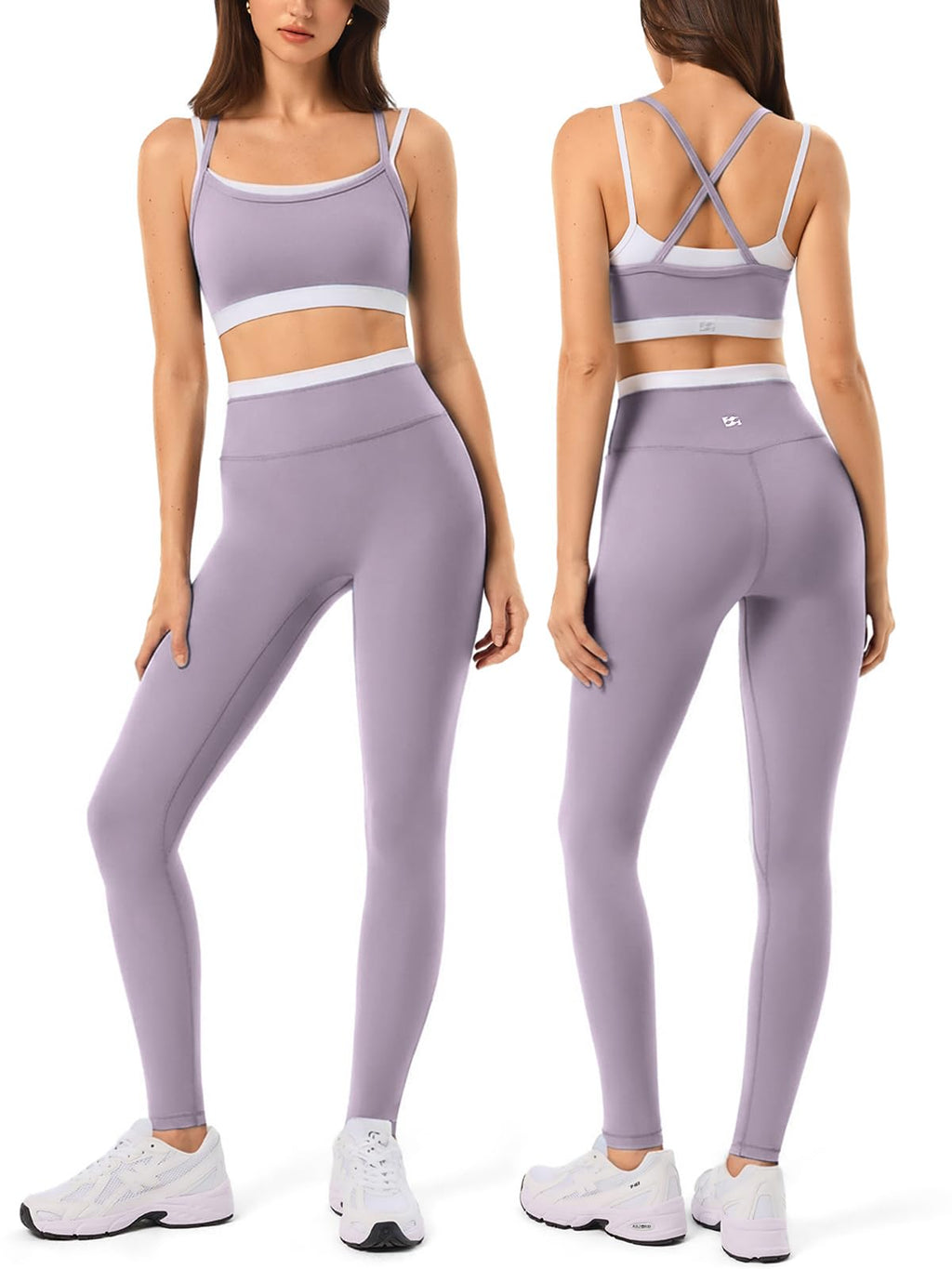 Women's Seamless Yoga Workout Set with Padded Sports Bra & Leggings