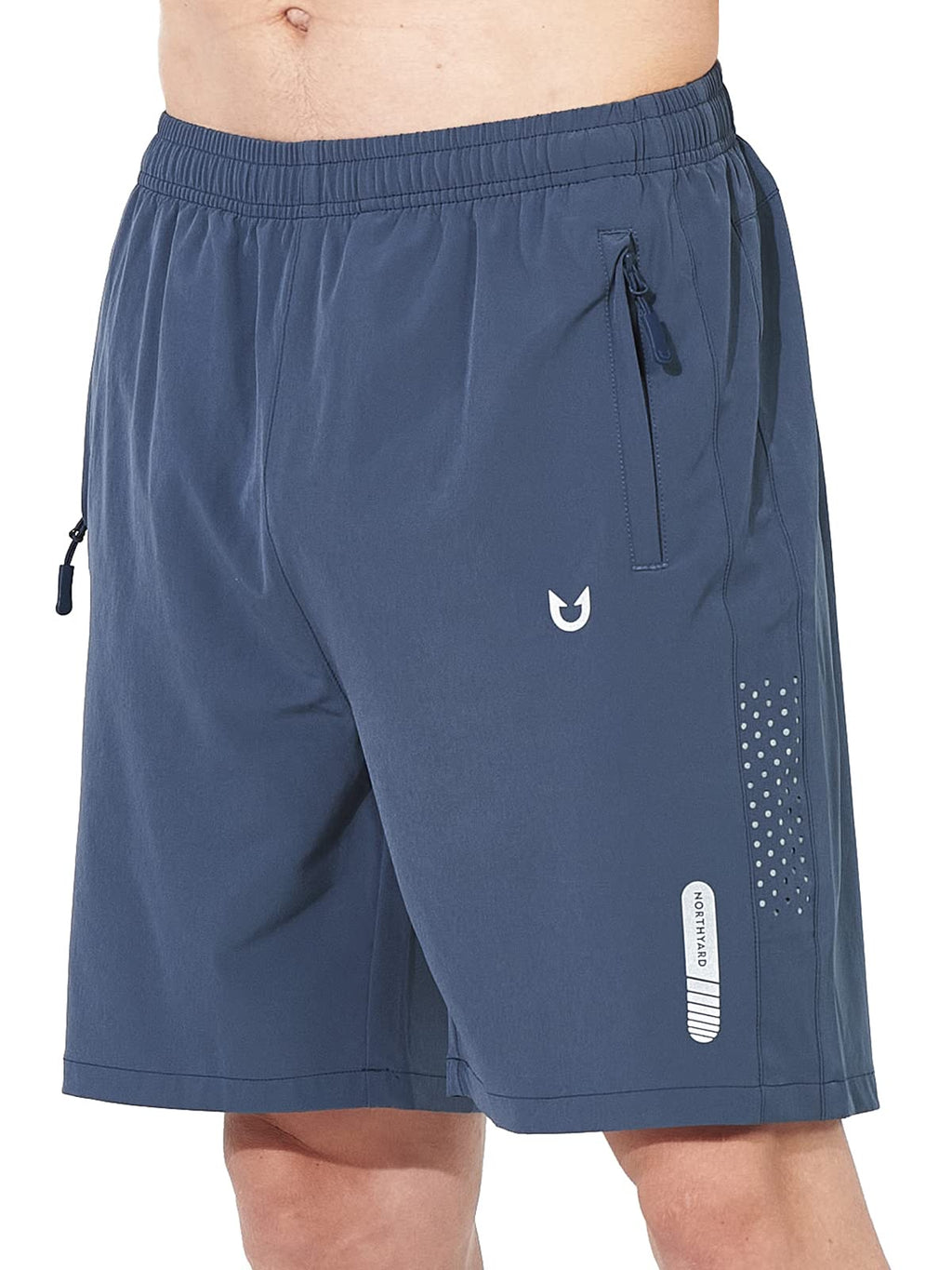 Men's Quick-Dry Running Shorts with Zipper Pockets for Training