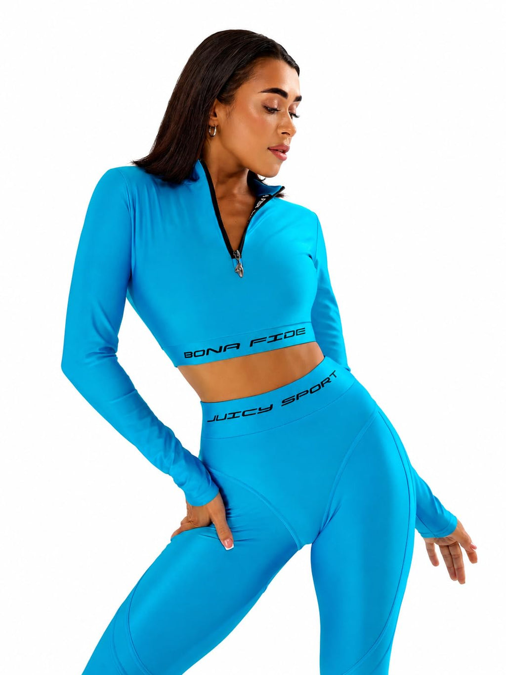 Bona Fide Women's Compression Workout Top Short/Long Sleeve Gym Yoga Running Crop Top