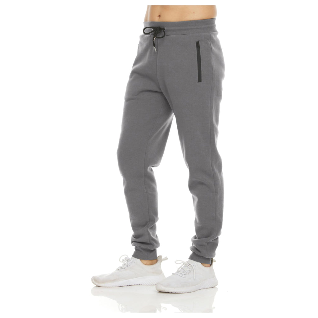 Men's Fleece Jogger Sweatpants with Zipper Pockets for Training