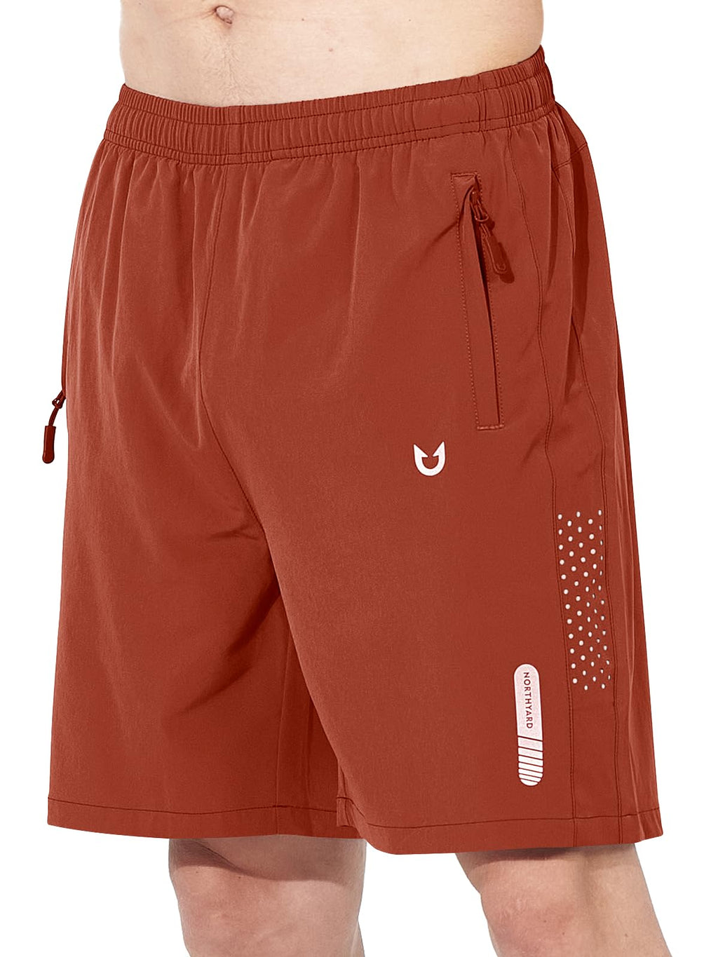 Men's Quick-Dry Running Shorts with Zipper Pockets for Training