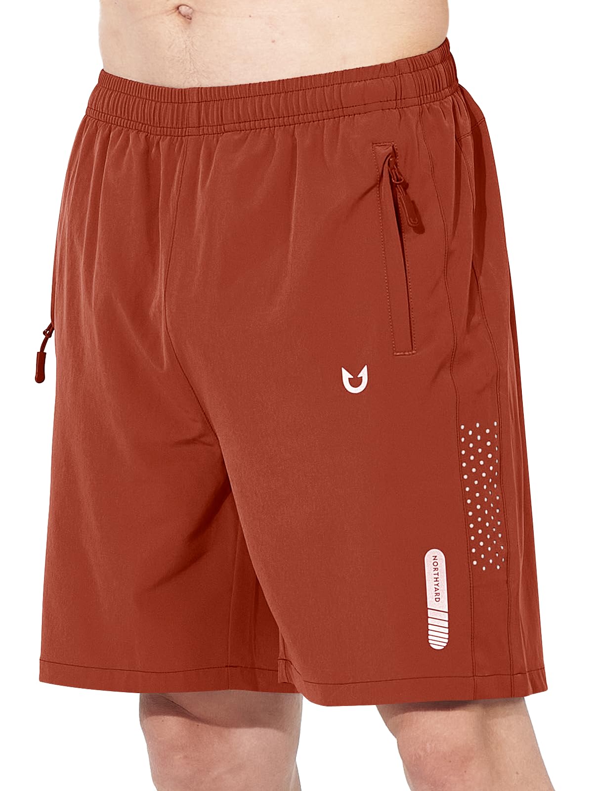 Men's Quick-Dry Running Shorts with Zipper Pockets for Training