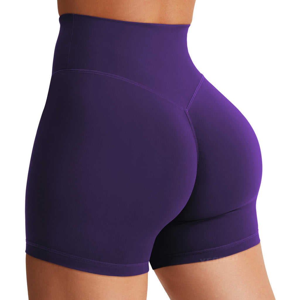 Women's High Waist Biker Shorts 3.6–6" Tummy Control Workout Yoga Gym Running Shorts