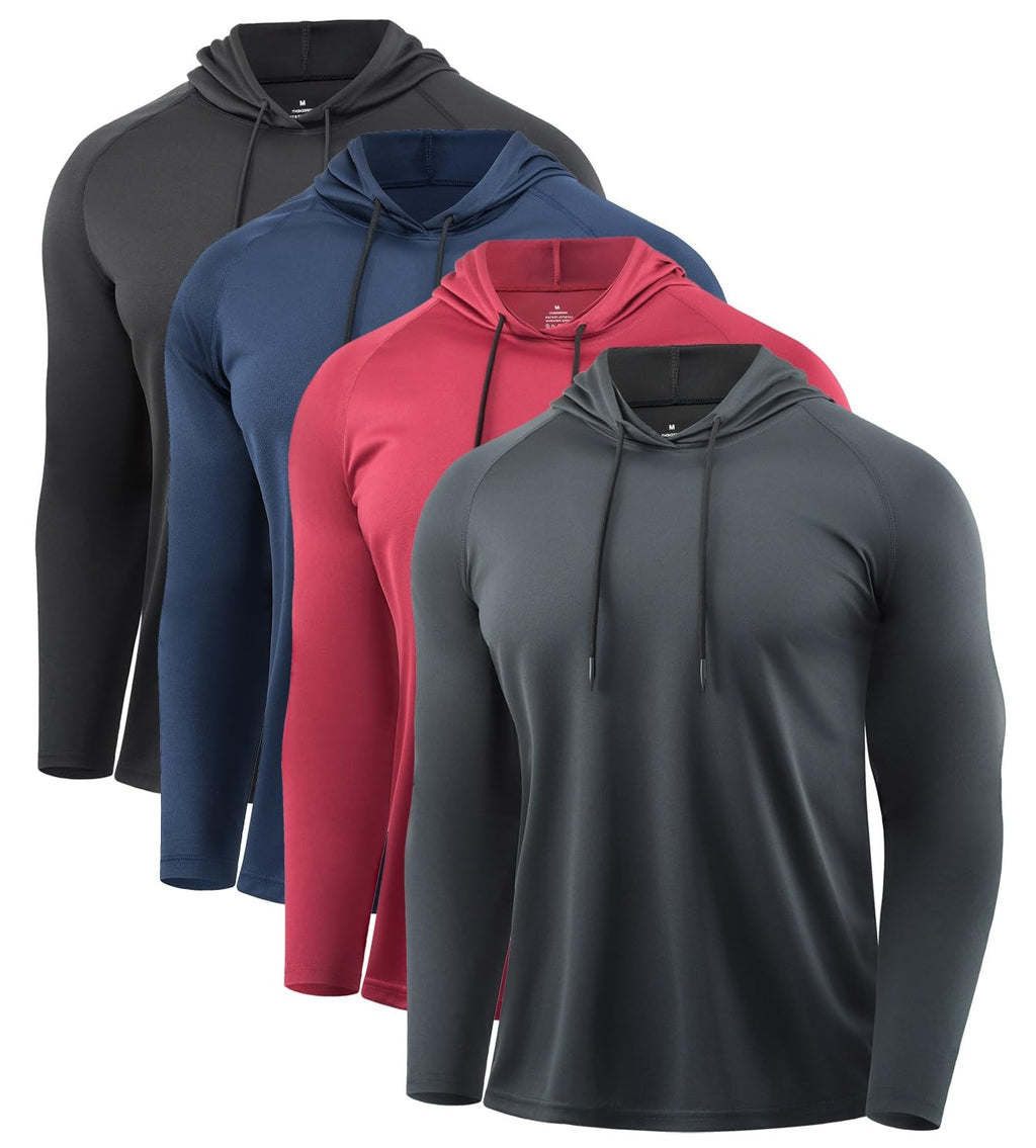 Men's Quick-Dry Long Sleeve Training Hoodie for Running & Gym