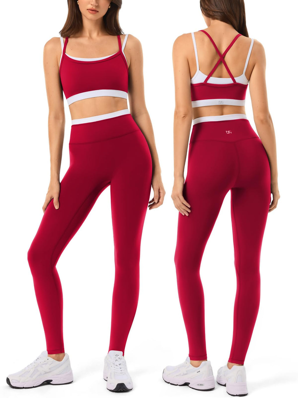 Women's Seamless Yoga Workout Set with Padded Sports Bra & Leggings