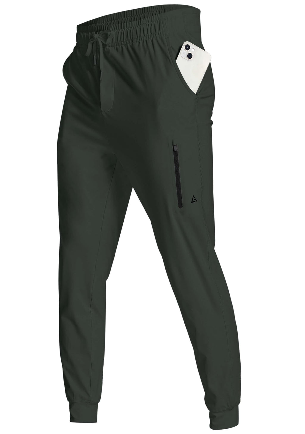 Men's Stretch Athletic Joggers with Zipper Pockets for Training