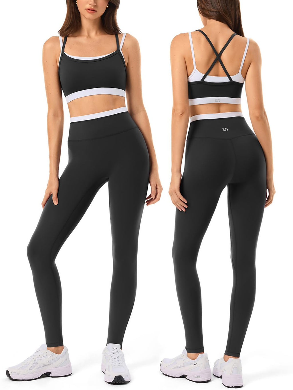 Women's Seamless Yoga Workout Set with Padded Sports Bra & Leggings