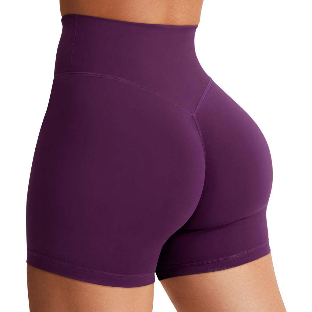 Women's High Waist Biker Shorts 3.6–6" Tummy Control Workout Yoga Gym Running Shorts