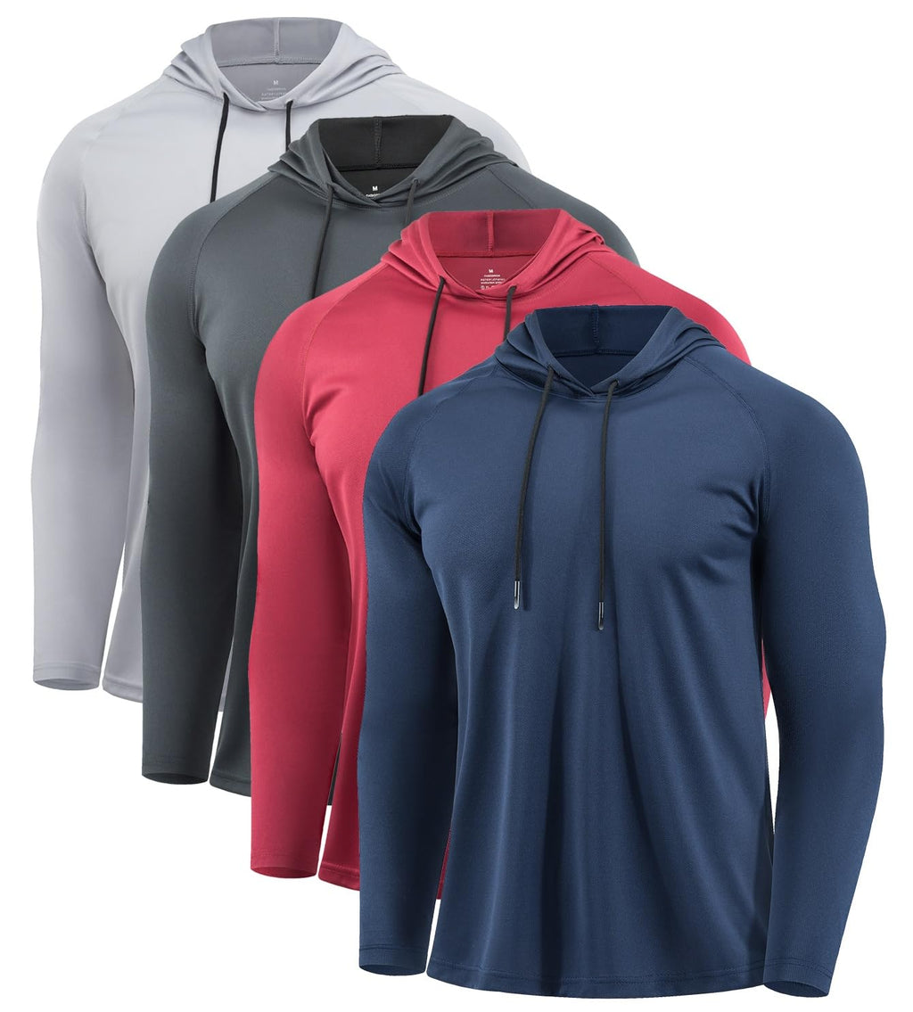 Men's Quick-Dry Long Sleeve Training Hoodie for Running & Gym