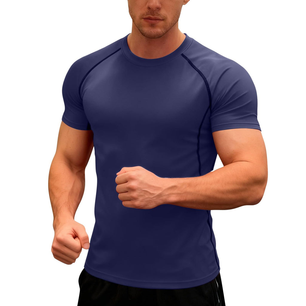 Men's Moisture-Wicking Compression T-Shirt for Training & Performance