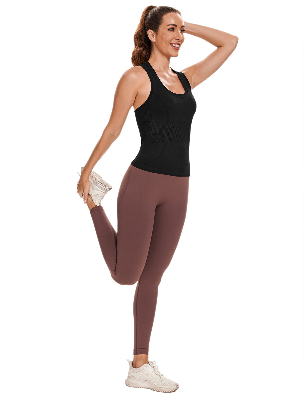 MathCat Workout Tank Tops for Women Sleeveless Gym Tops Seamless Racerback Athletic Yoga Shirts (XS-L)