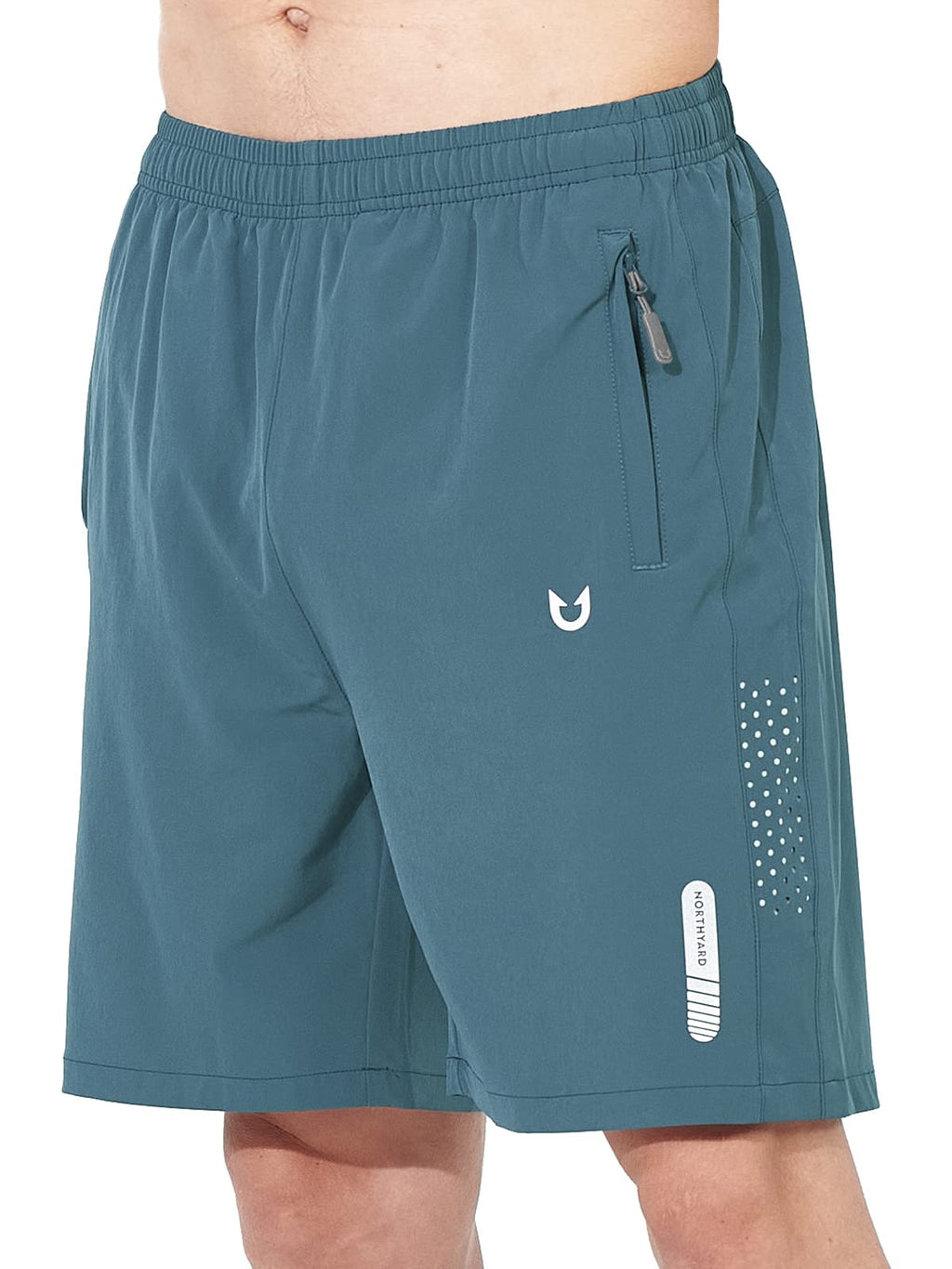 Men's Quick-Dry Running Shorts with Zipper Pockets for Training