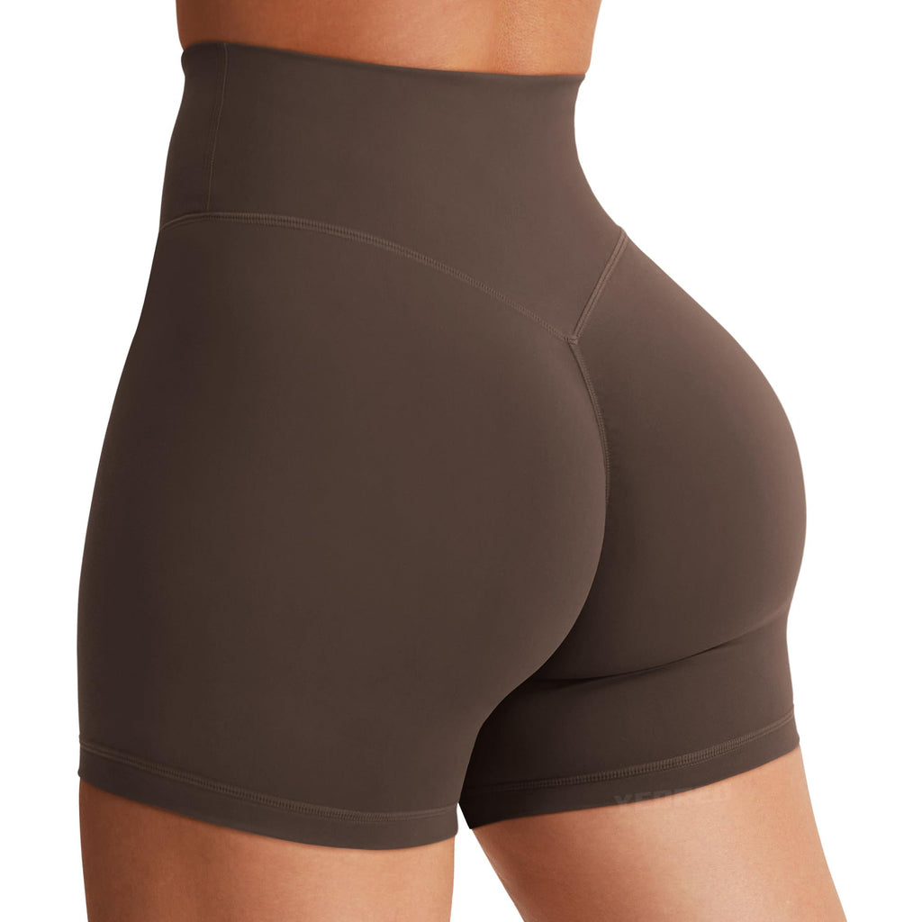 Women's High Waist Biker Shorts 3.6–6" Tummy Control Workout Yoga Gym Running Shorts