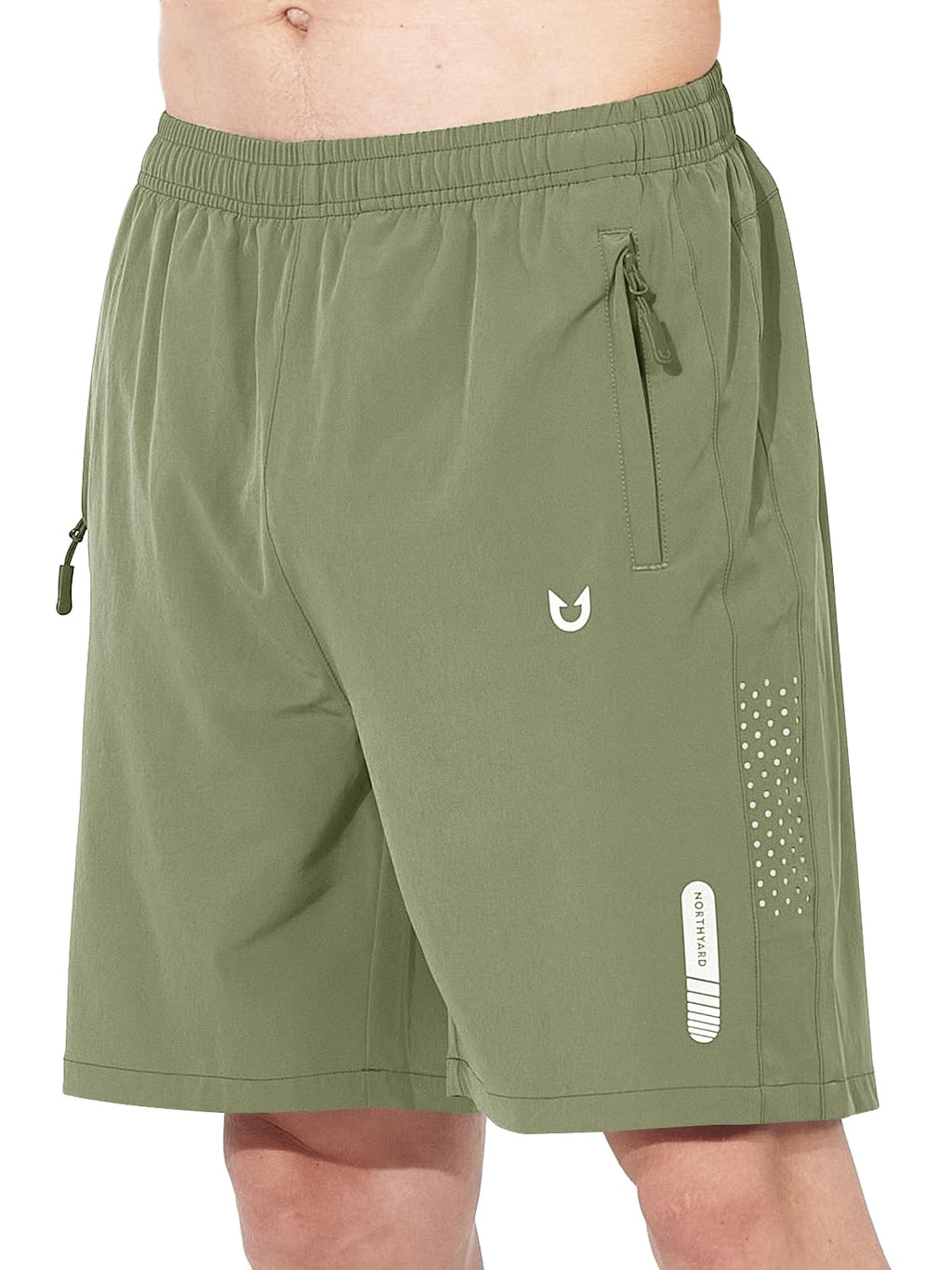 Men's Quick-Dry Running Shorts with Zipper Pockets for Training