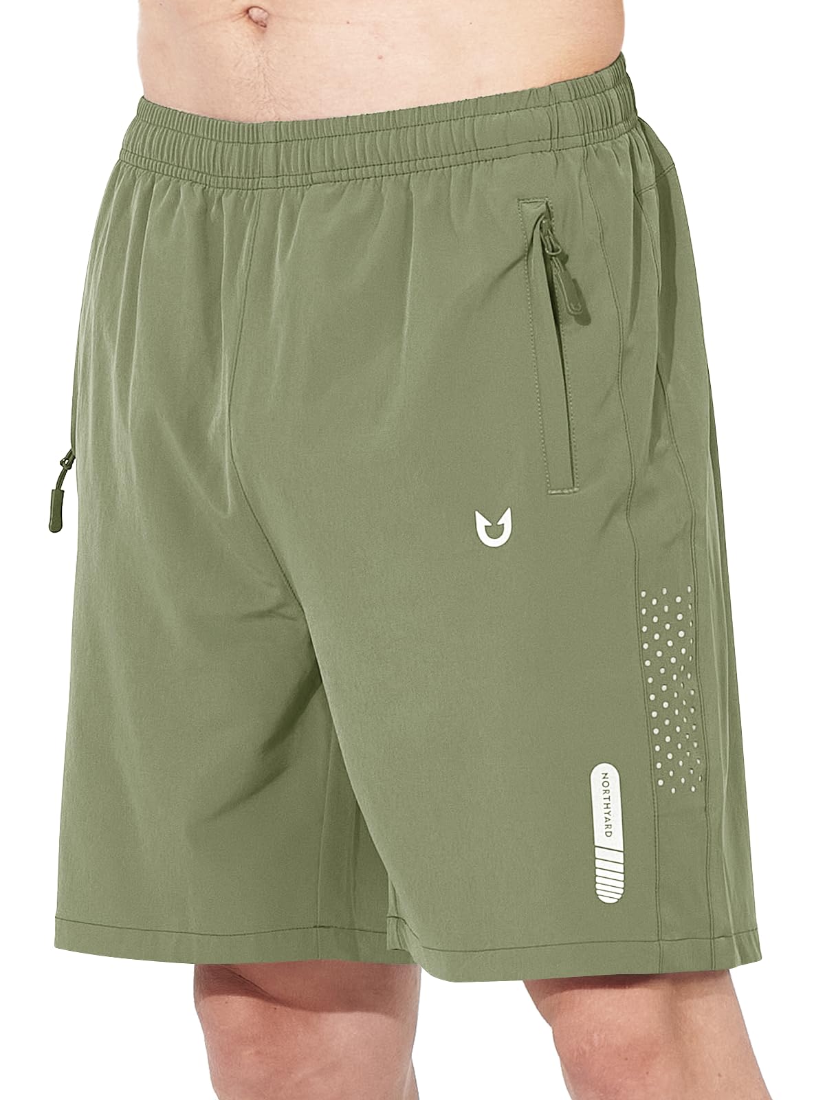 Men's Quick-Dry Running Shorts with Zipper Pockets for Training