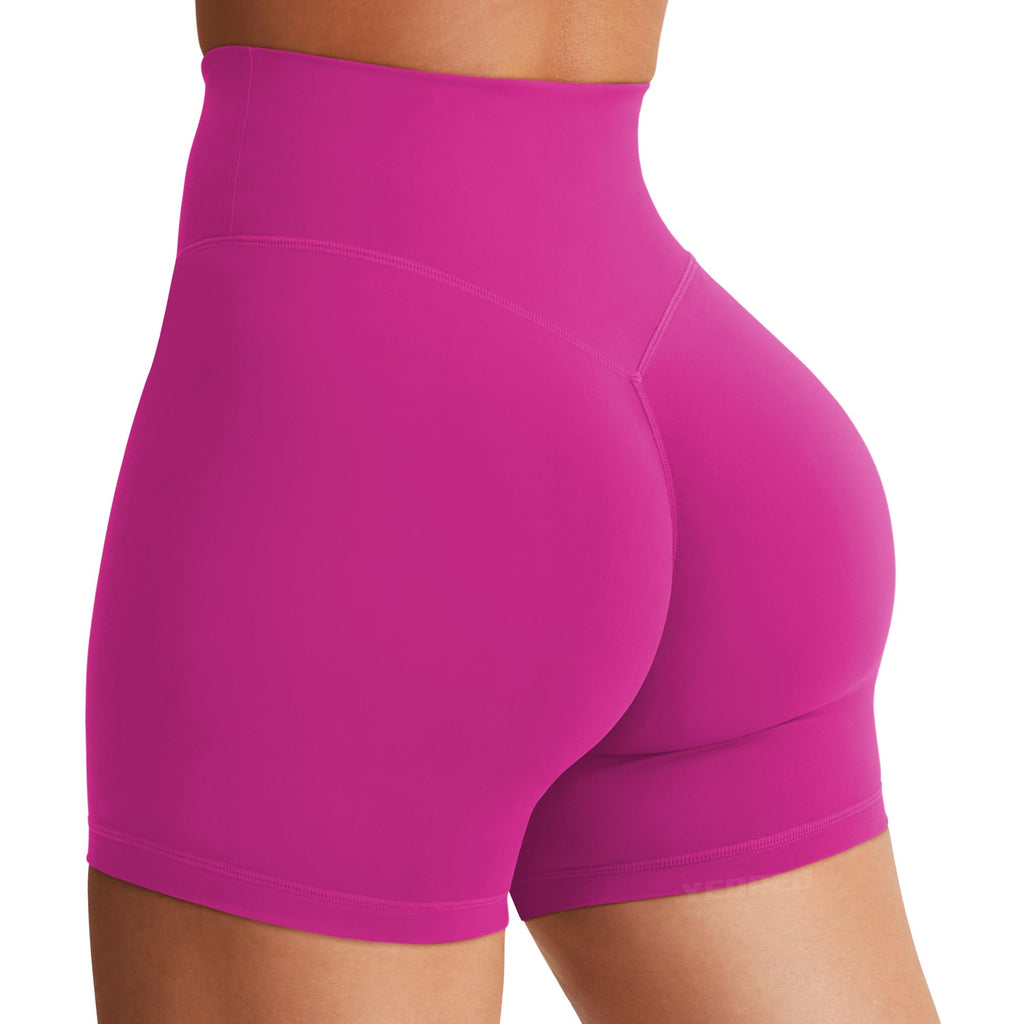 Women's High Waist Biker Shorts 3.6–6" Tummy Control Workout Yoga Gym Running Shorts