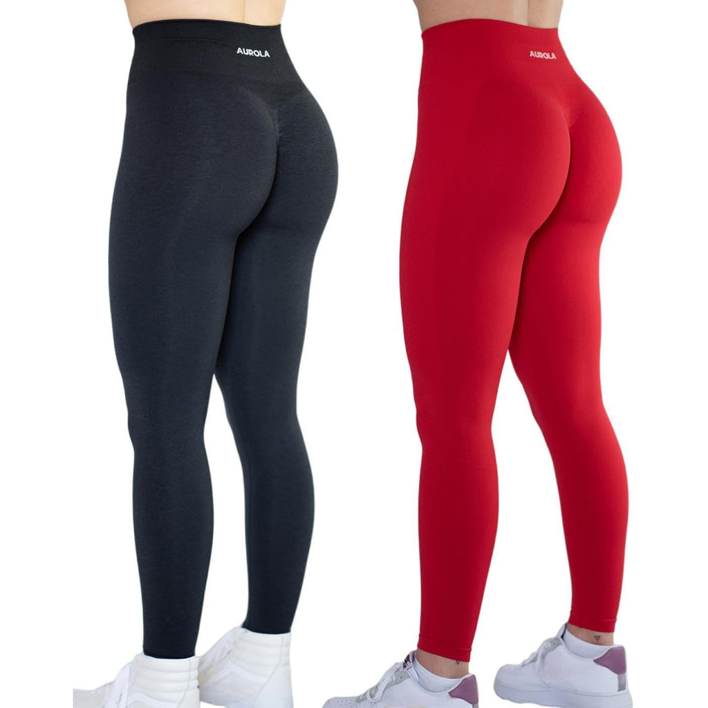 AUROLA Workout Leggings for Women Seamless Scrunch Tights Tummy Control Gym Fitness Girl Sport Active Yoga Pants