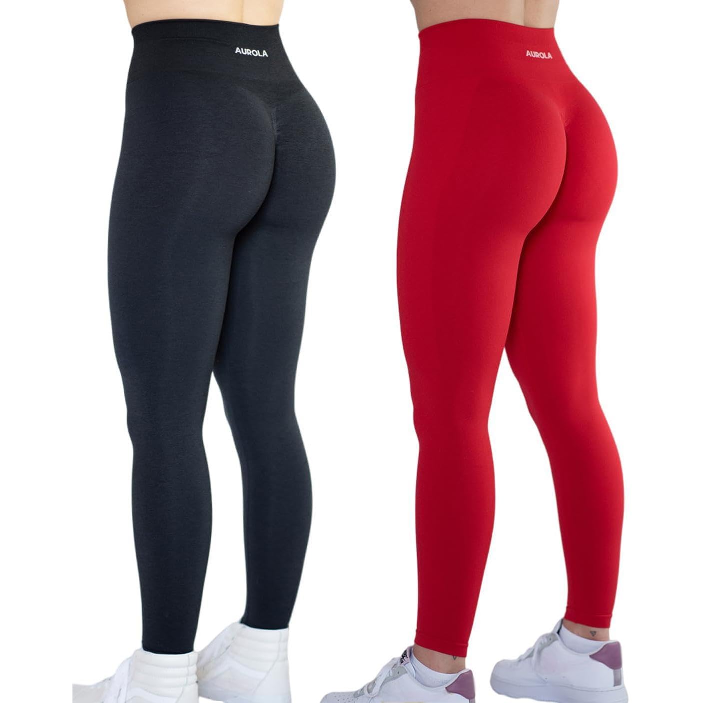 AUROLA Workout Leggings for Women Seamless Scrunch Tights Tummy Control Gym Fitness Girl Sport Active Yoga Pants