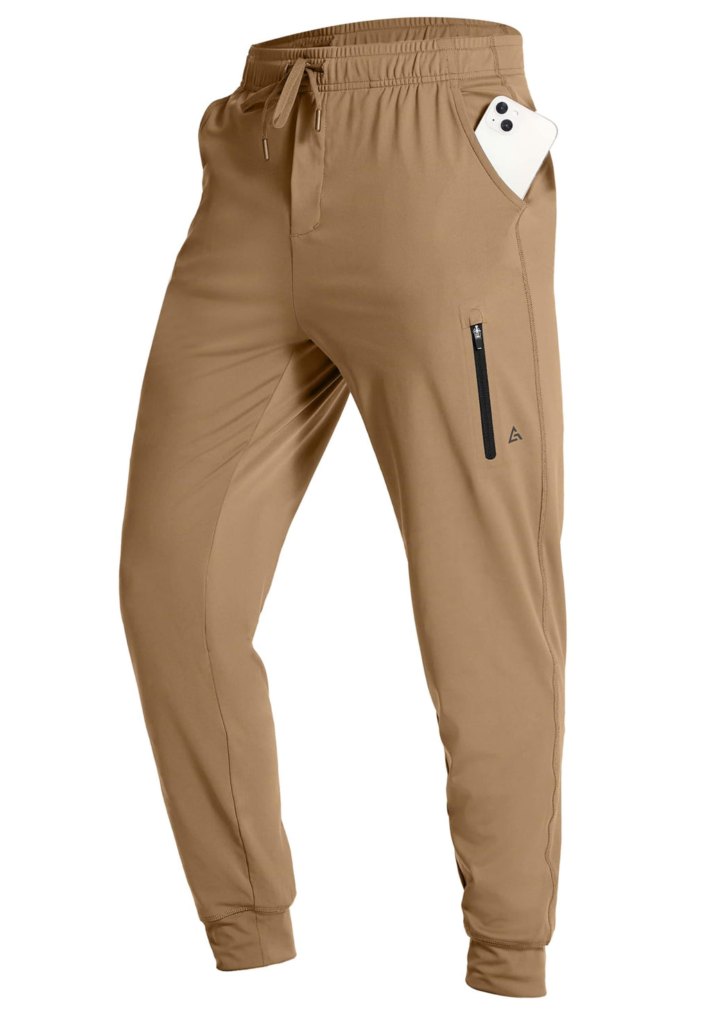 Men's Stretch Athletic Joggers with Zipper Pockets for Training