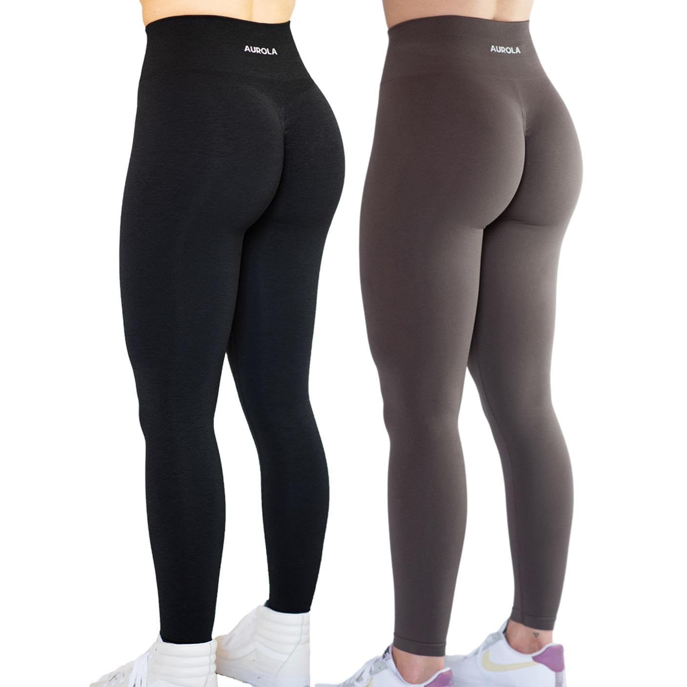 AUROLA Workout Leggings for Women Seamless Scrunch Tights Tummy Control Gym Fitness Girl Sport Active Yoga Pants