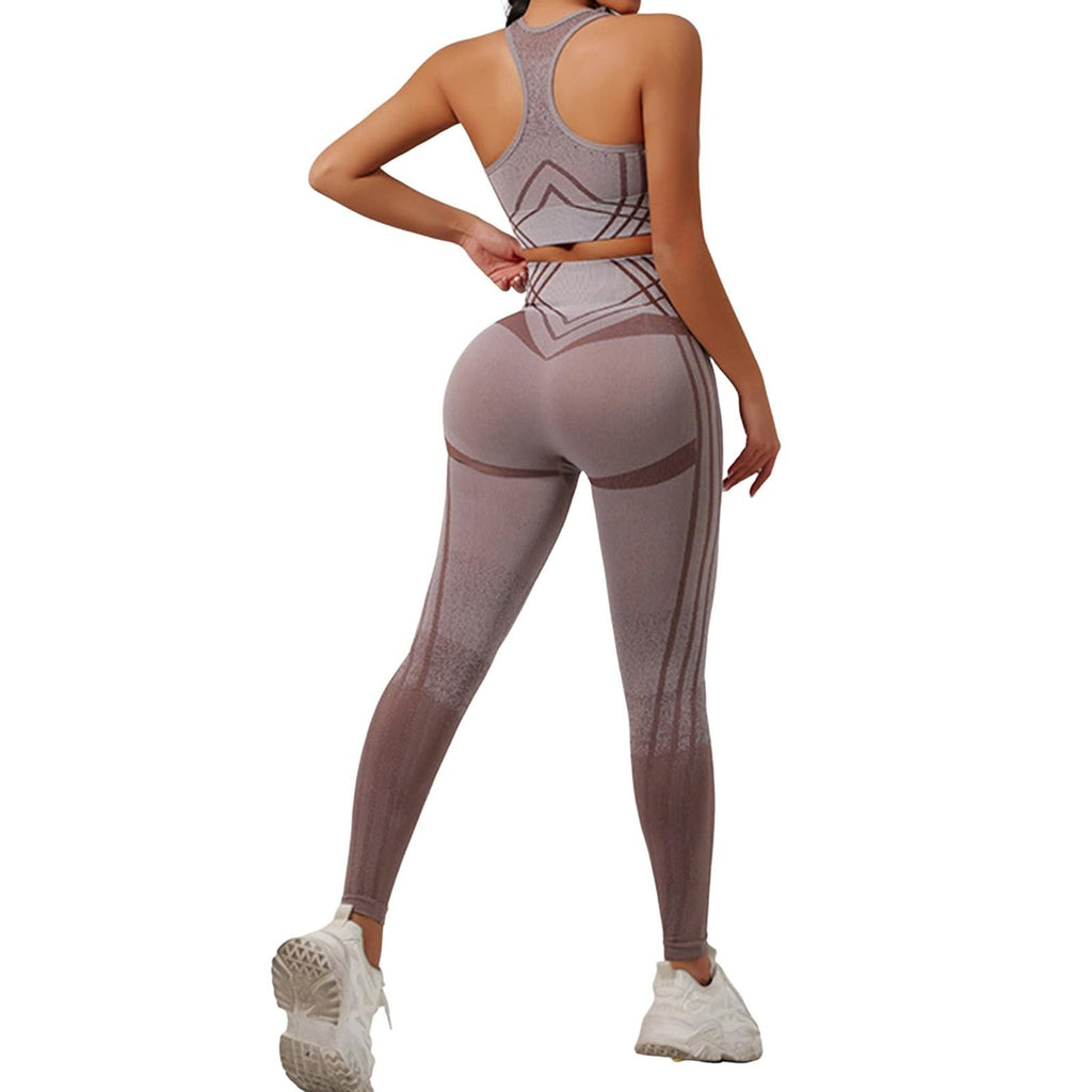 Women's Seamless Yoga Workout Set with Sports Bra & Leggings