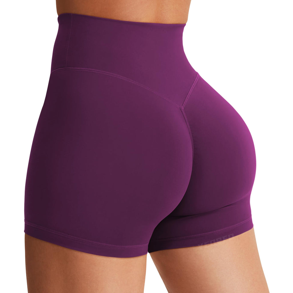 Women's High Waist Biker Shorts 3.6–6" Tummy Control Workout Yoga Gym Running Shorts