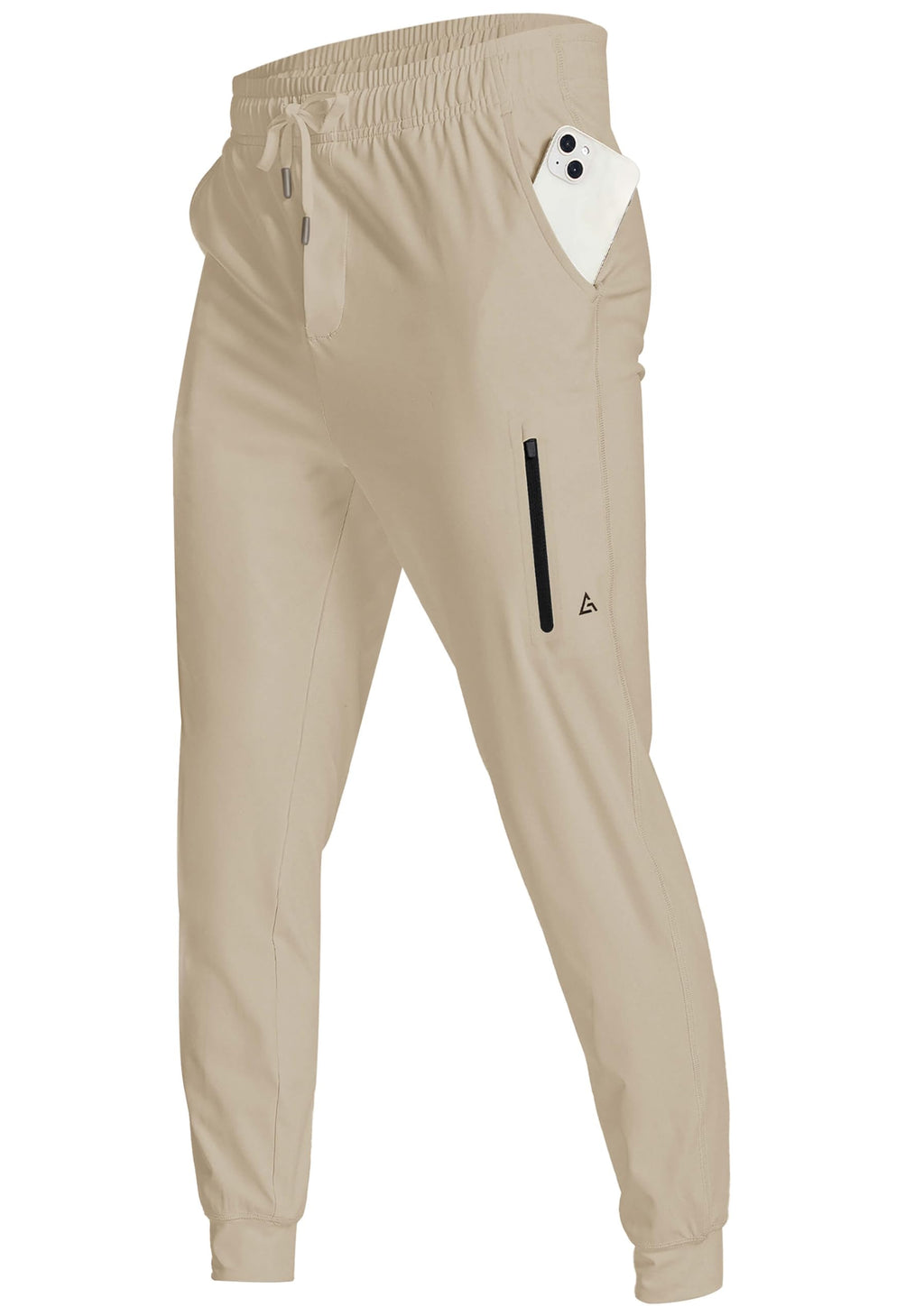 Men's Stretch Athletic Joggers with Zipper Pockets for Training