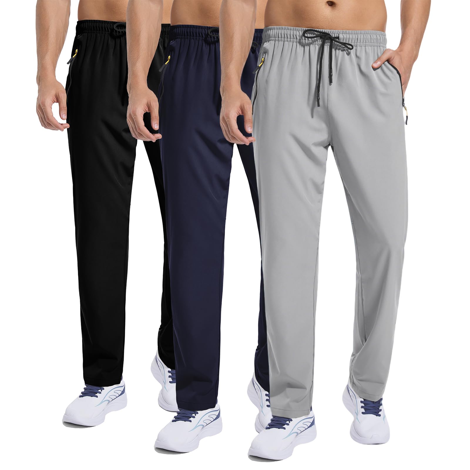Men's Quick-Dry/Water Resistant Jogger Pants for Training, Hiking & Running
