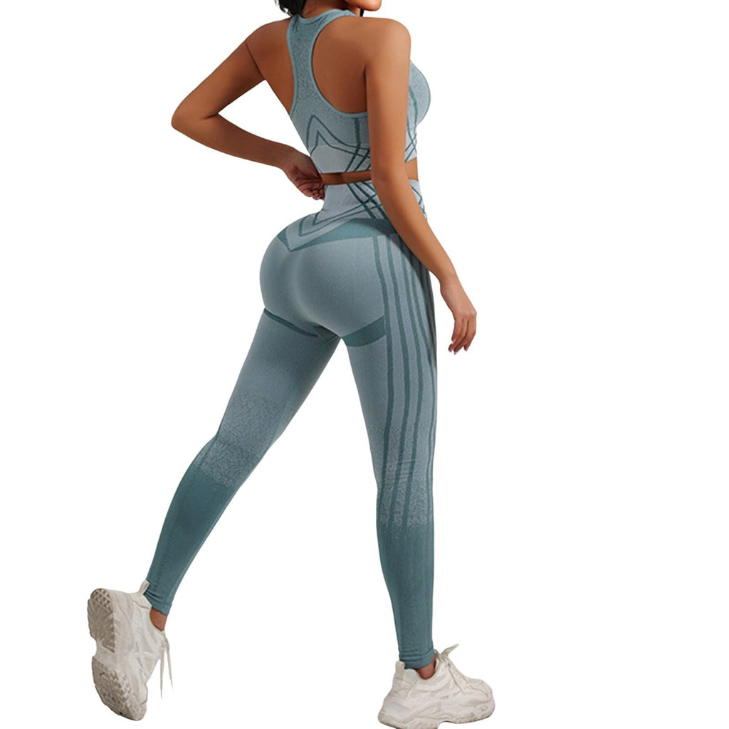 Women's Seamless Yoga Workout Set with Sports Bra & Leggings