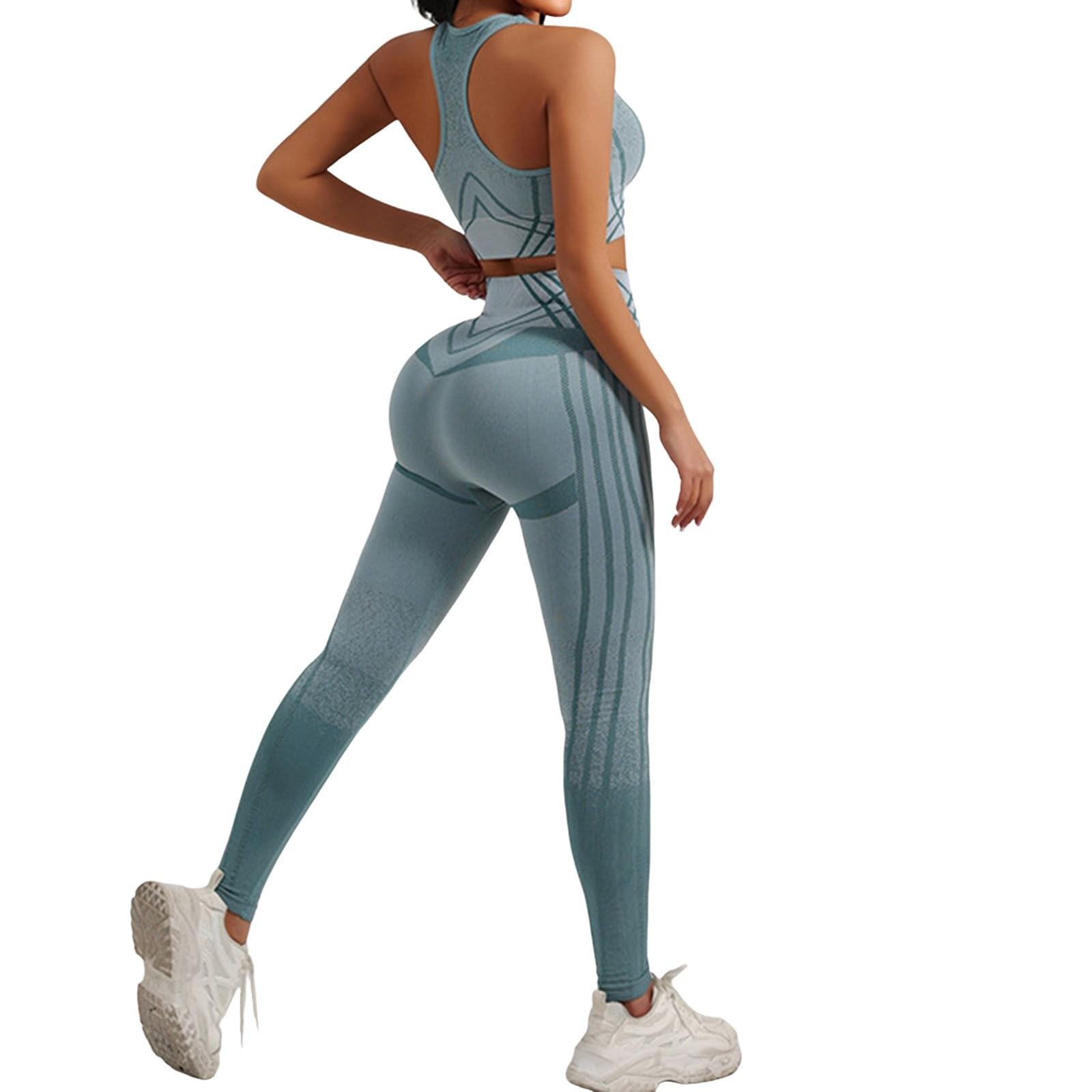 Women's Seamless Yoga Workout Set with Sports Bra & Leggings