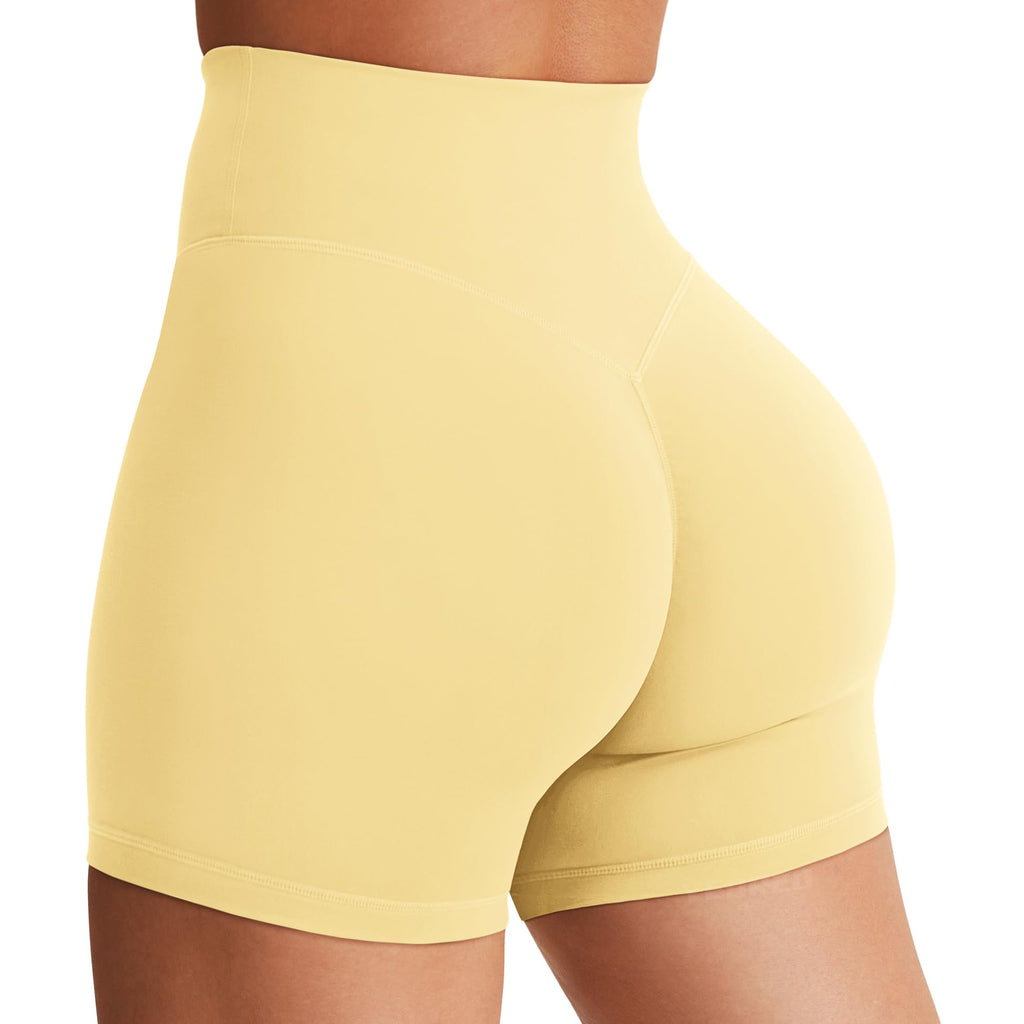 Women's High Waist Biker Shorts 3.6–6" Tummy Control Workout Yoga Gym Running Shorts