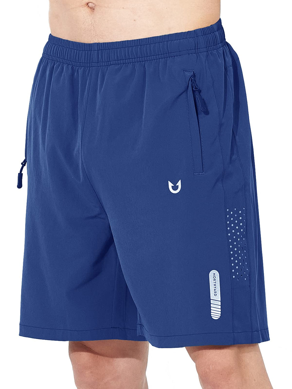 Men's Quick-Dry Running Shorts with Zipper Pockets for Training