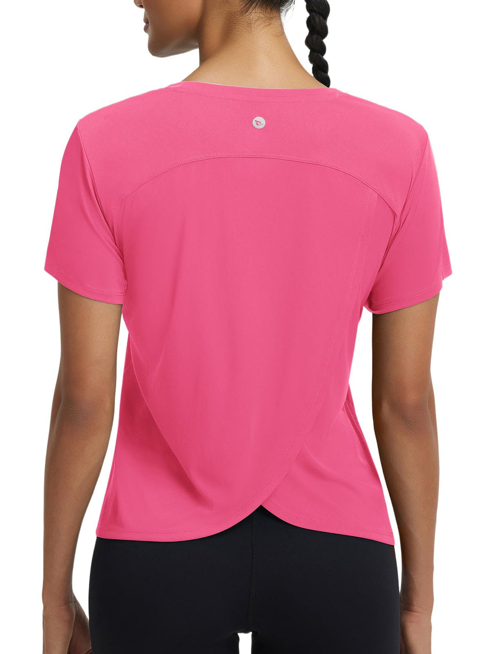 Women's Quick-Dry Workout T-Shirt with Sun Protection for Running, Tennis & Training