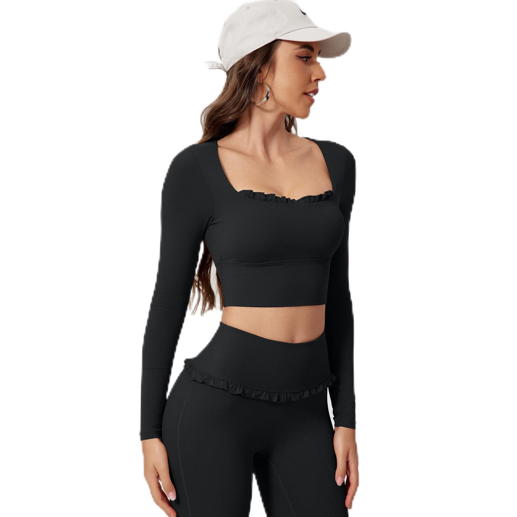 QueenLine 2Pcs Long-Sleeved Quick-Dry Shirt Outdoor Sportswear Two-Piece Suit Set