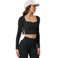 QueenLine 2Pcs Long-Sleeved Quick-Dry Shirt Outdoor Sportswear Two-Piece Suit Set