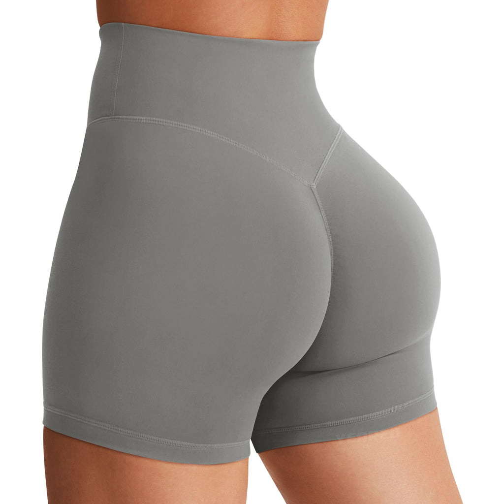 Women's High Waist Biker Shorts 3.6–6" Tummy Control Workout Yoga Gym Running Shorts