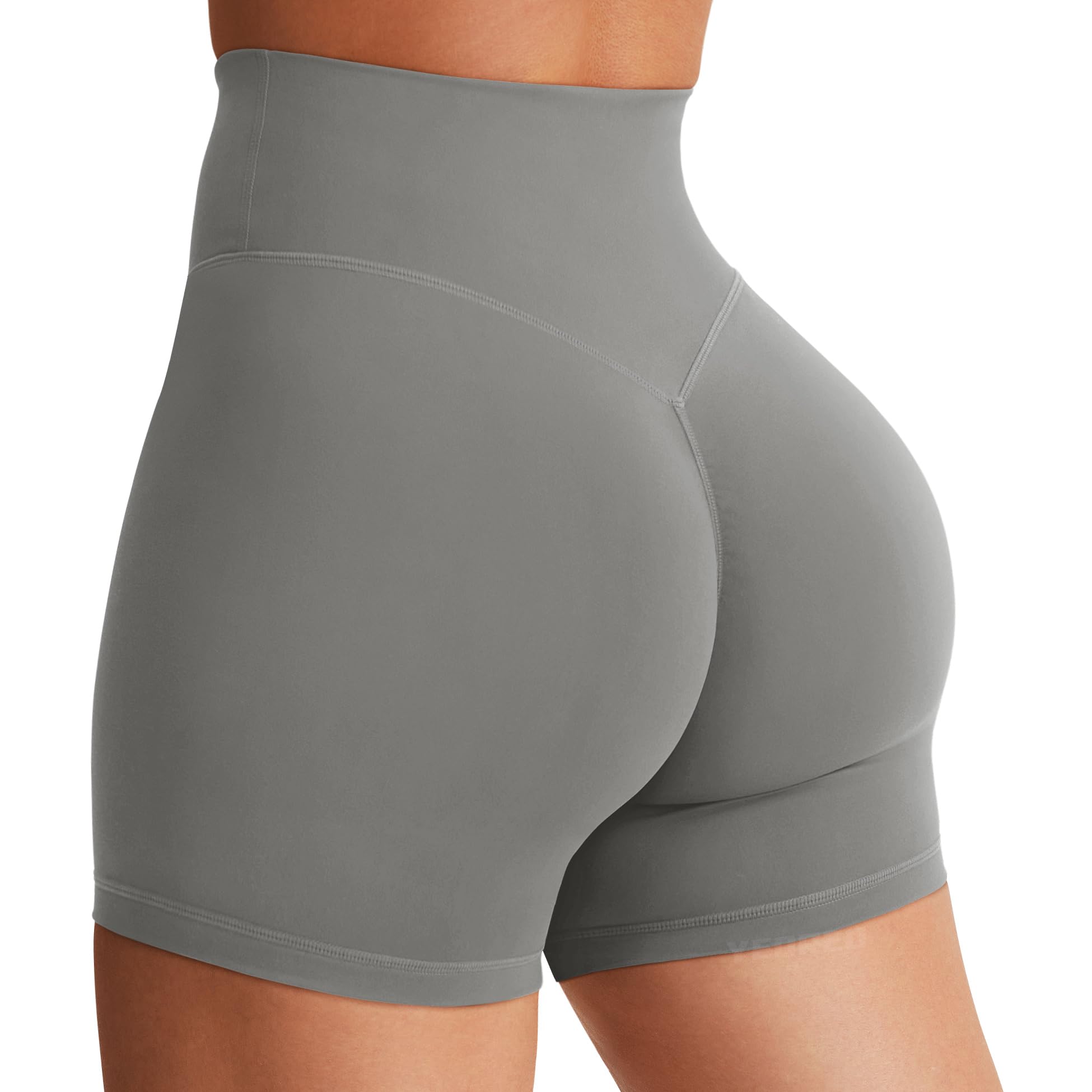 Women's High Waist Biker Shorts 3.6–6" Tummy Control Workout Yoga Gym Running Shorts